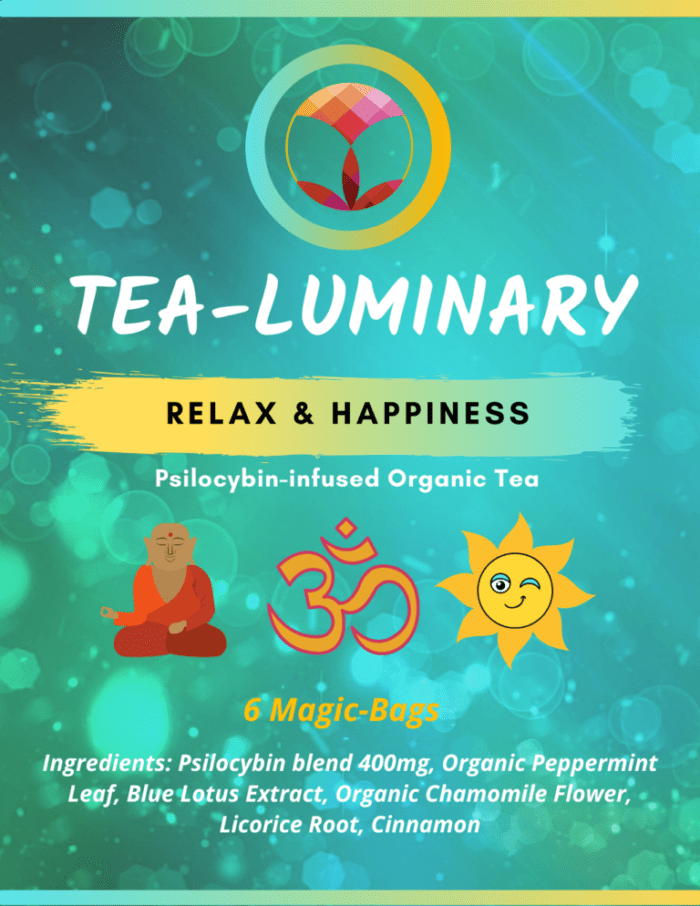 Psilocybin Mushroom Tea By Tea-Luminary (6x 400 mg)